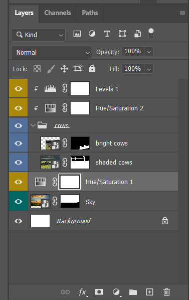 Photoshop layers panel