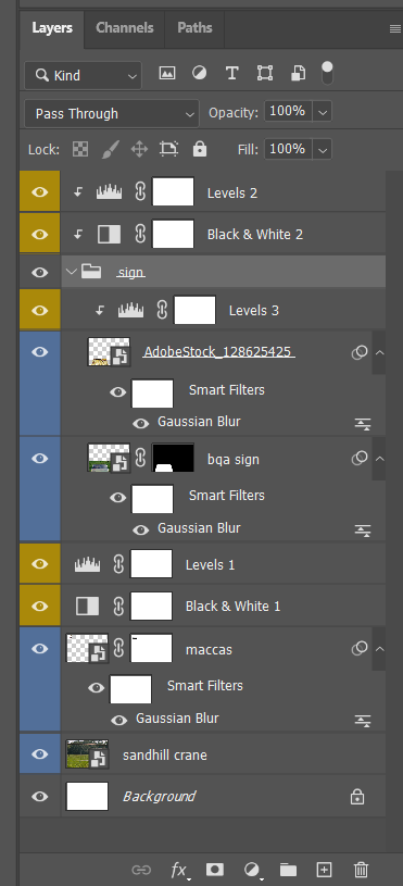 Photoshop layers panel